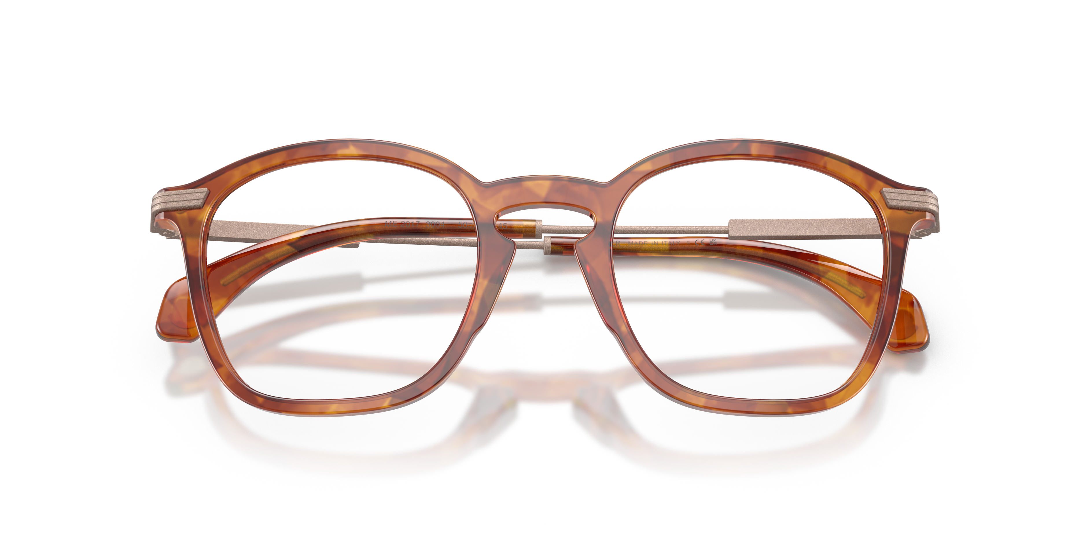 Moncler Uniseks Moncler ME2017 3004 Optische monturen Acetaat Schildpad Transparant Geometrisch Normaa