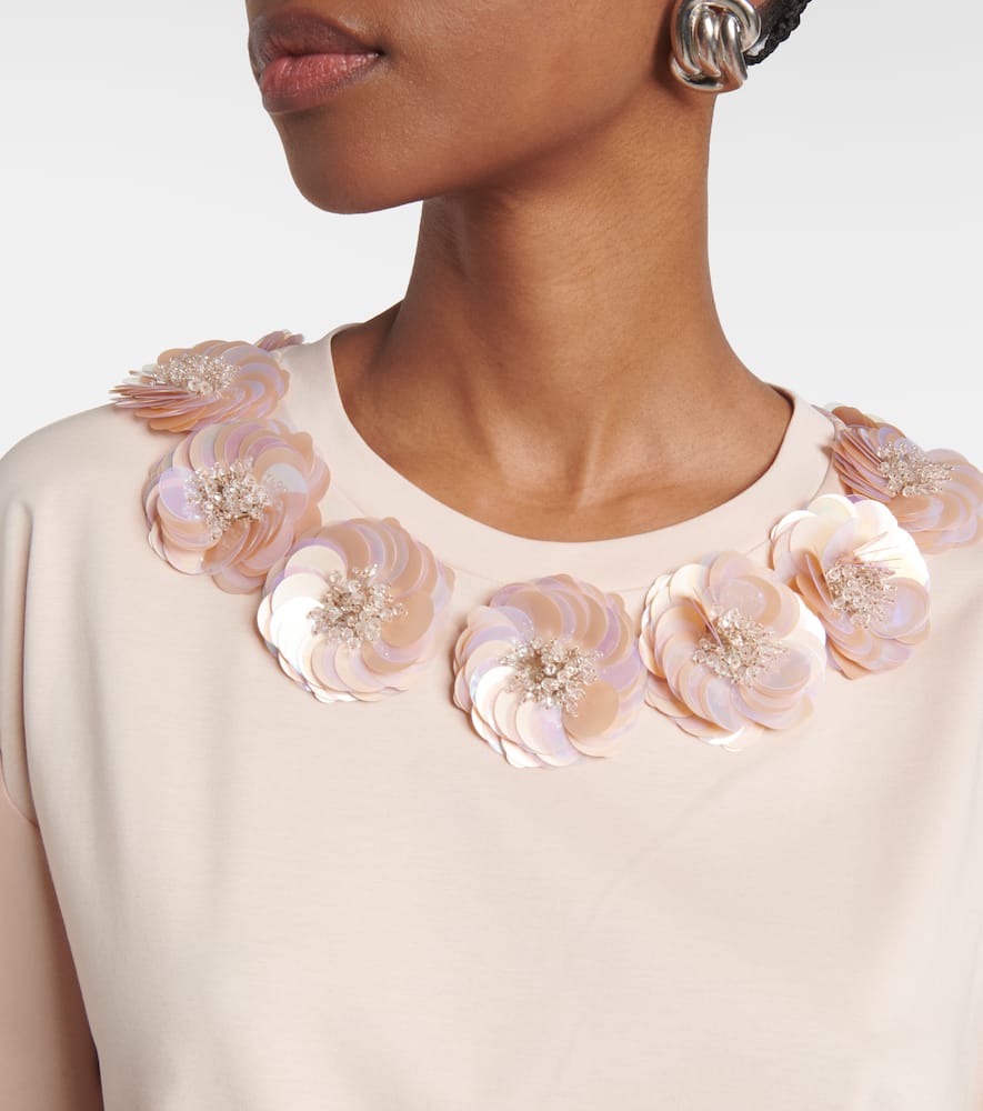 Gennaio embellished jersey top