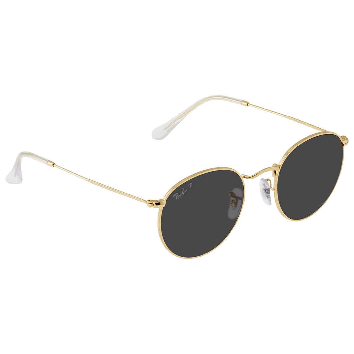 Round Metal Classic Polarized Black Unisex Sunglasses RB3447 919648