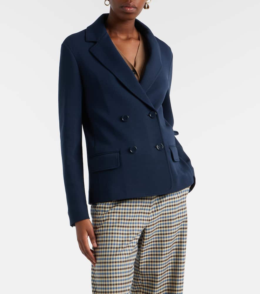 Badia double-breasted cotton-blend blazer