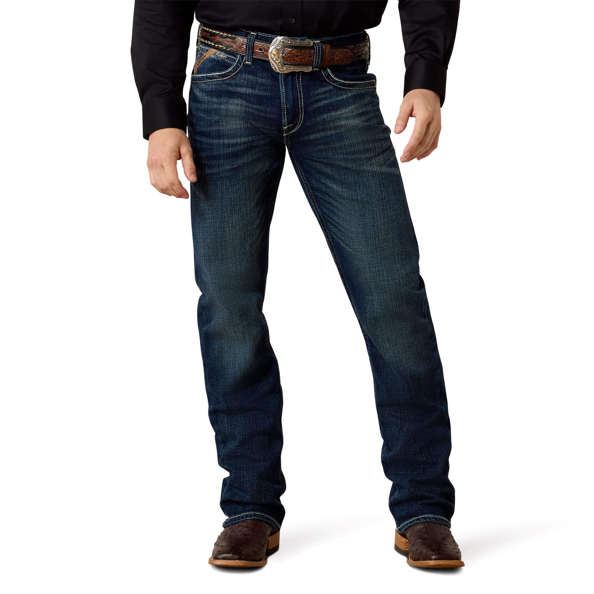 Men's M4 Relaxed Adkins Boot Cut Jeans in Turnout Cotton, Size 28 32, by