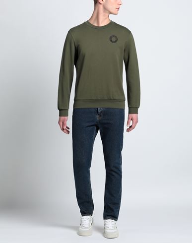 Man Sweatshirt Military green Size XS Cotton