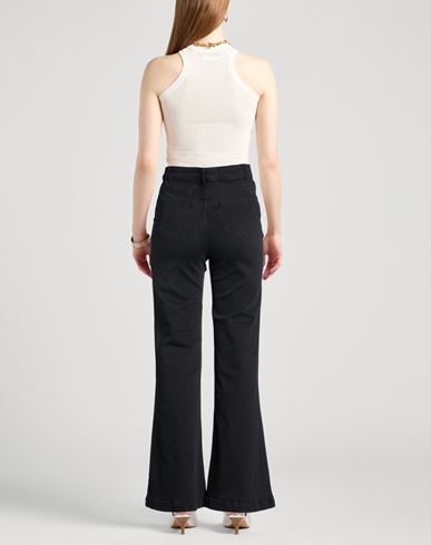 Woman Jeans Black Size 29 Cotton, Elastane