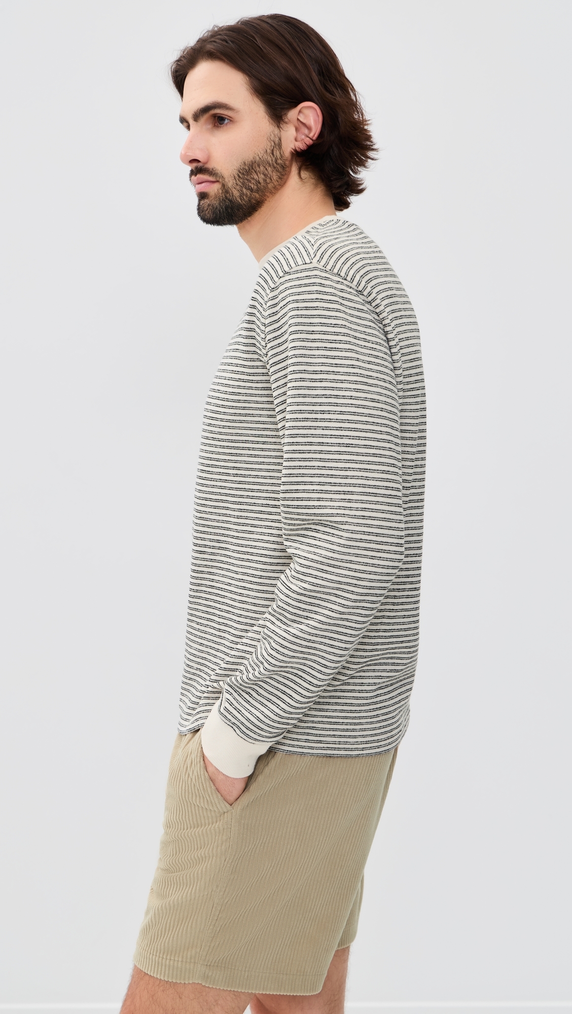 Sundown Terry Crewneck Nautical Stripe