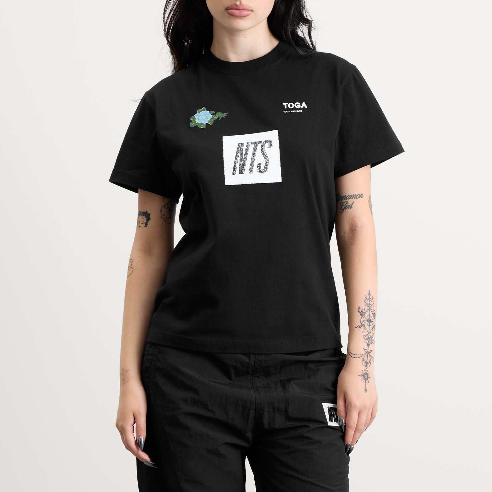 TOGA x NTS Logo Print T-Shirt Black