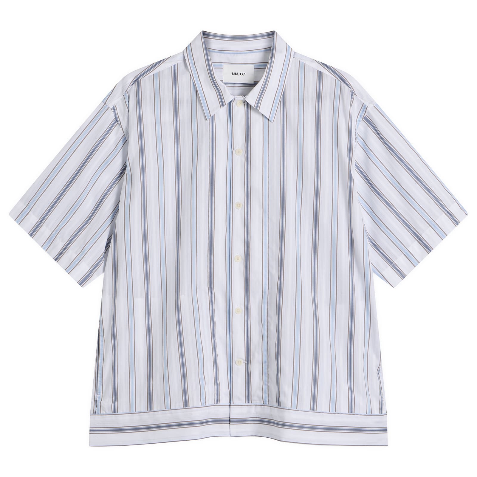 Men's Reed Boxy Short Sleeve Shirt Blue Stripe