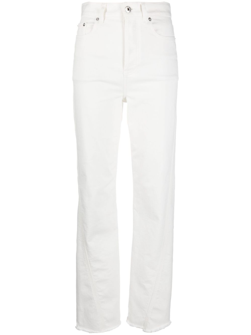 Twisted straight-leg jeans - White