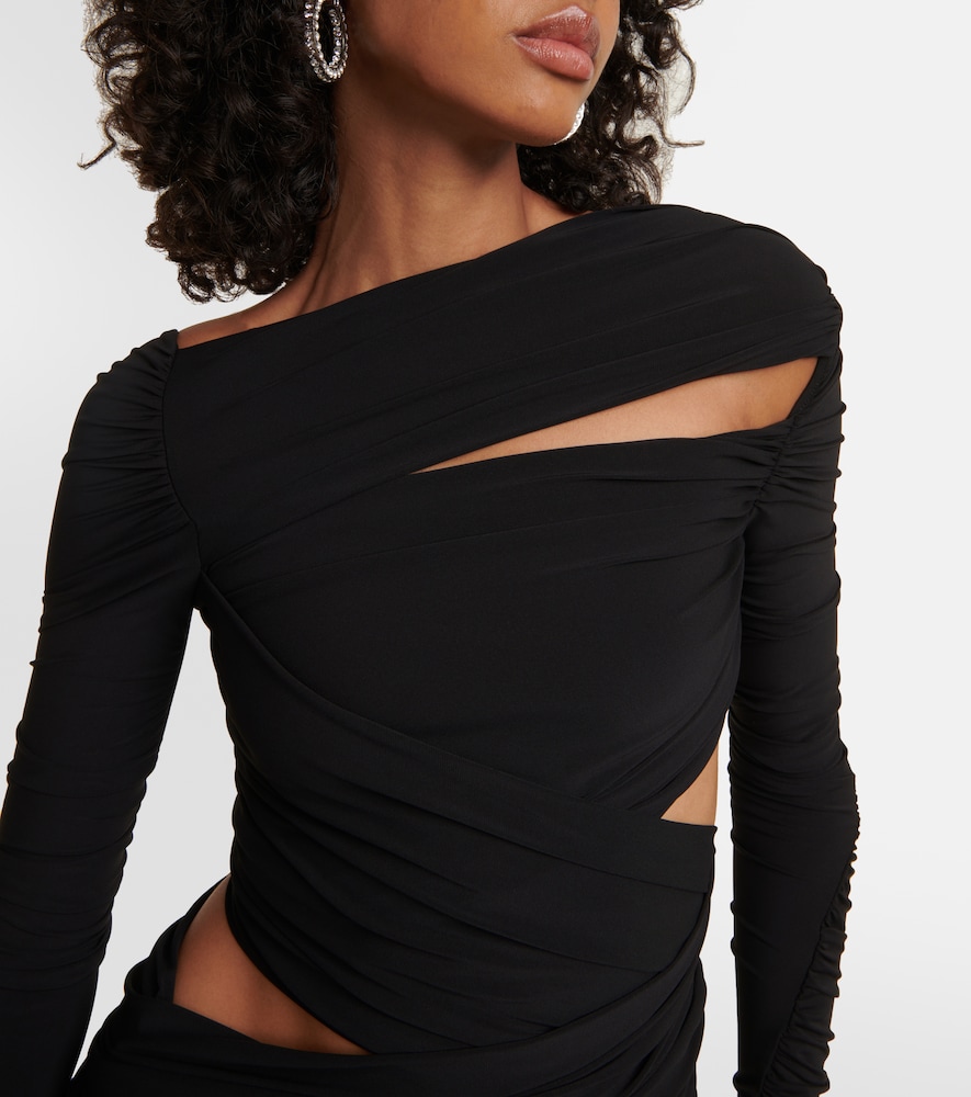 Asymmetrical draped top