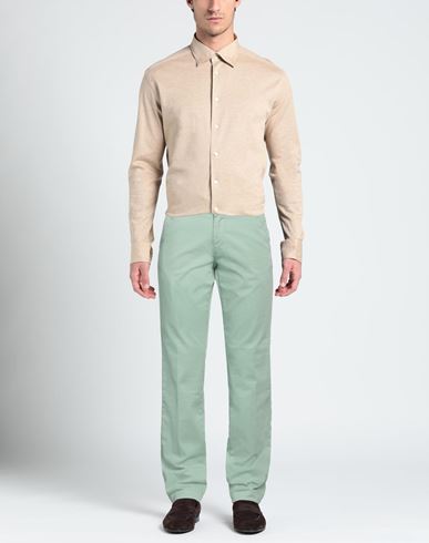 Mason's Man Pants Light green Size 38 Cotton, Elastane