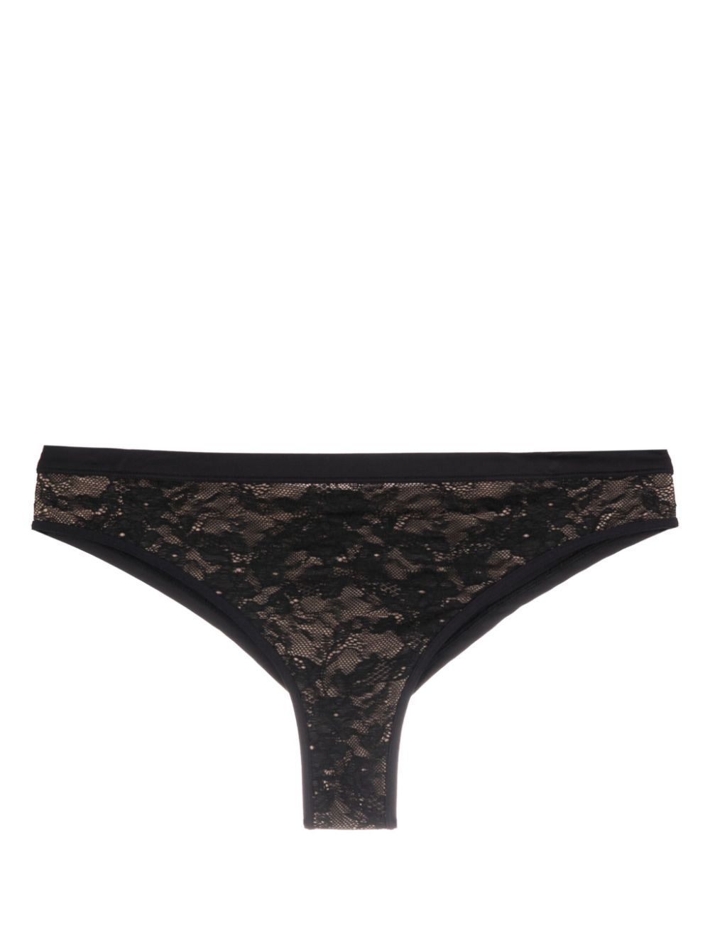 Taboo floral-lace butterfly briefs - Black