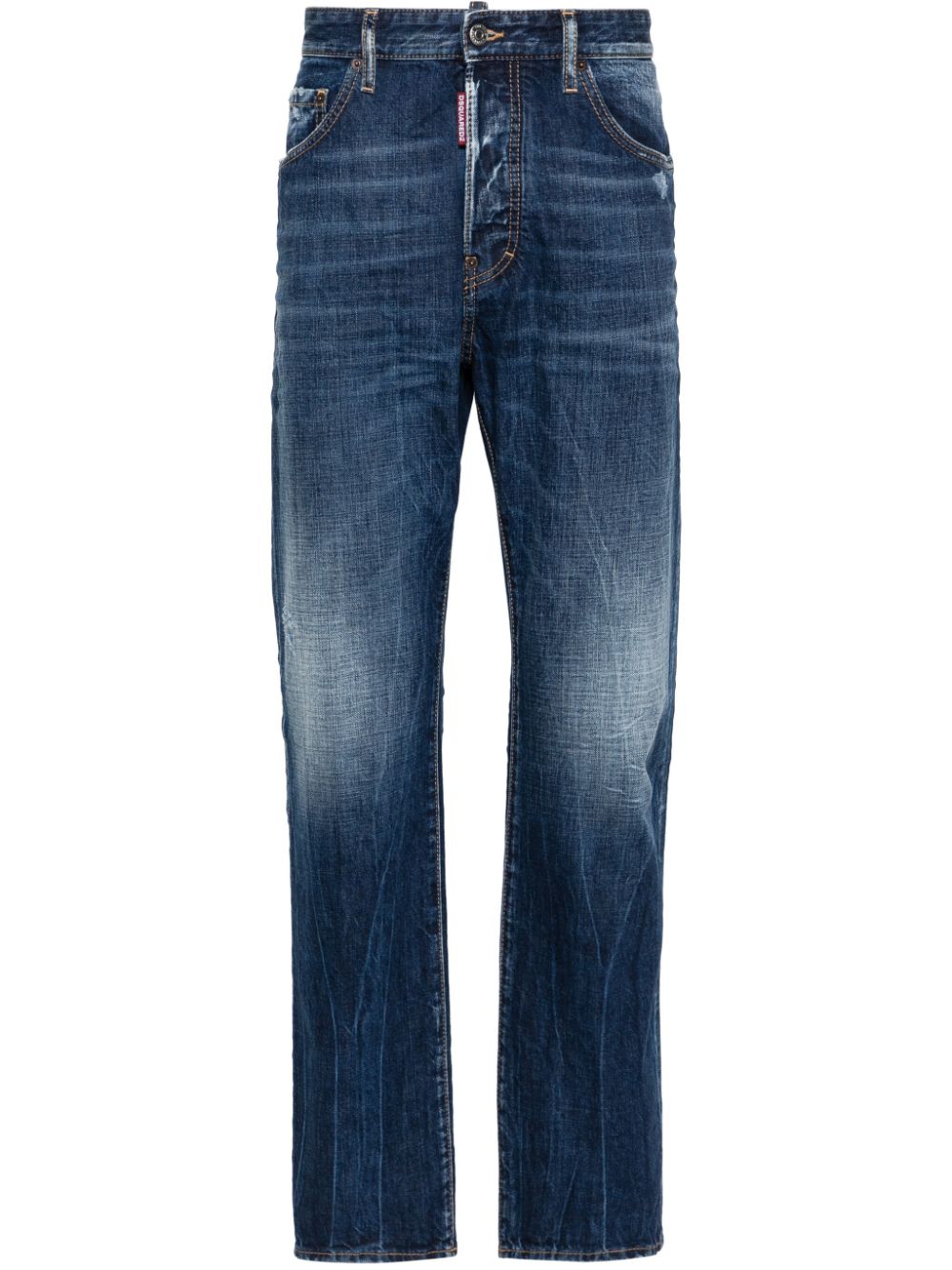 642 mid-rise straight-leg jeans - Blue