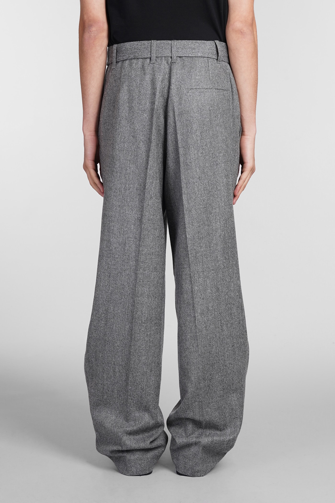 Belted tailored trousers - Grey