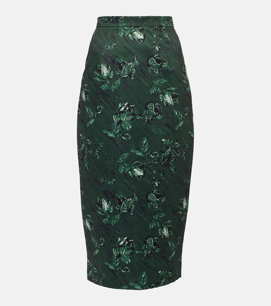Lorelei floral taffeta faille pencil skirt