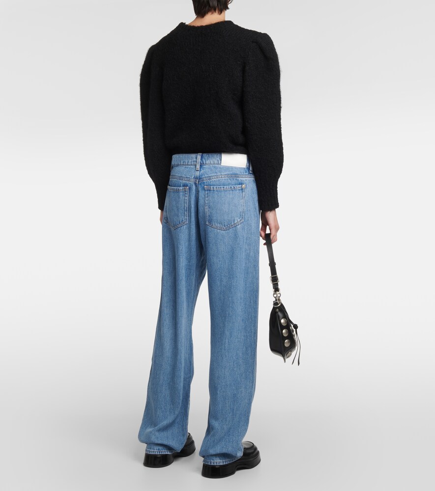 Tess high-rise straight jeans
