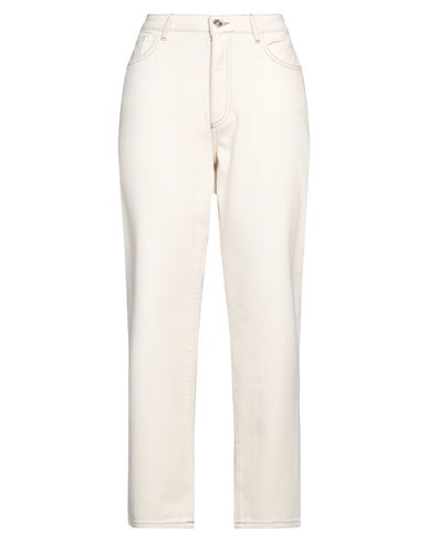 Actitude By Twinset Woman Jeans Ivory Size 28 Cotton