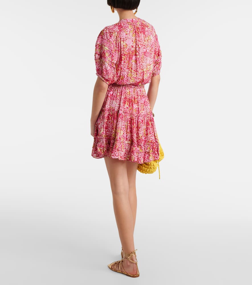 Poupette St Barth Aurora floral ruffled minidress