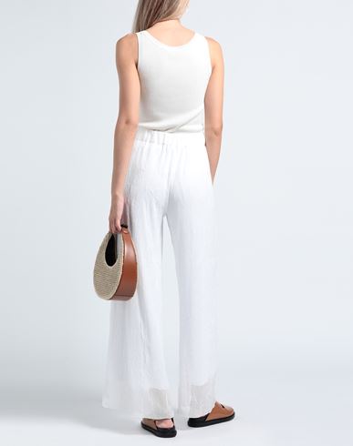 Woman Pants White Size 6 Polyester