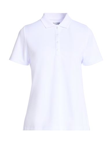 Woman Polo shirt White Size S Polyester