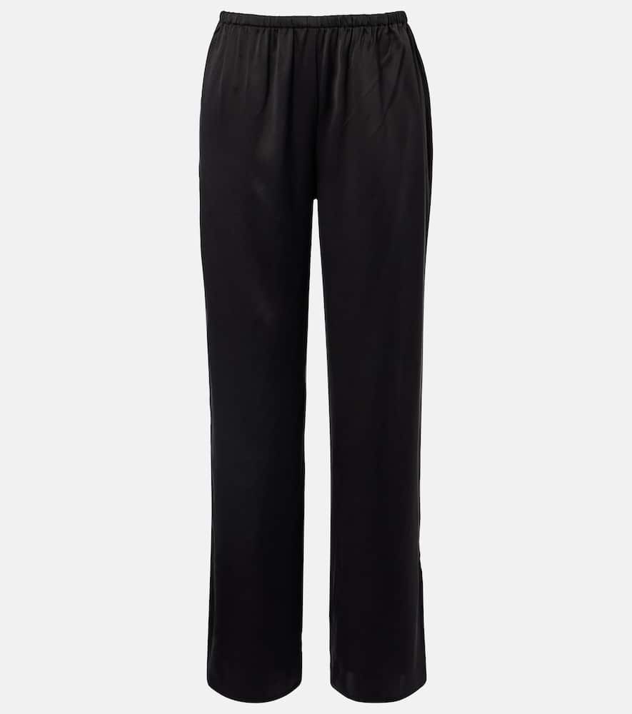 Loreto silk charmeuse wide-leg pants