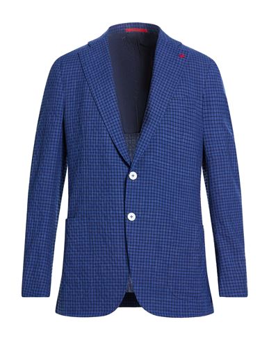 Man Blazer Blue Size 40 Wool, Silk, Linen, Elastane