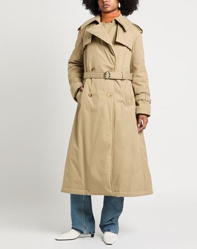 Woman Coat Beige Size 2 Cotton, Polyester