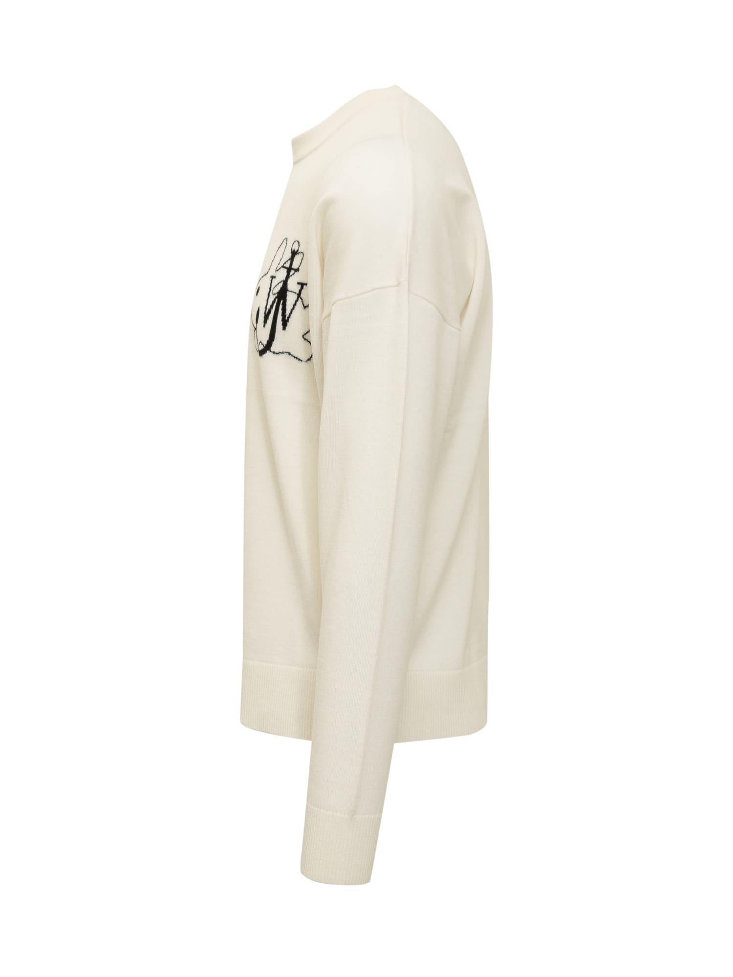 Logo-embroidered crew-neck jumper - White