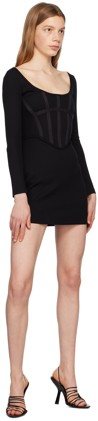 Black corset mini dress