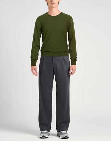 Man Sweater Military green Size L Cotton