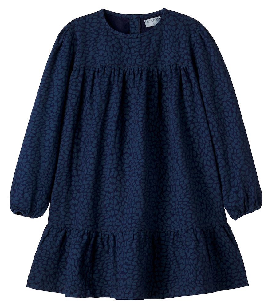 London printed denim dress