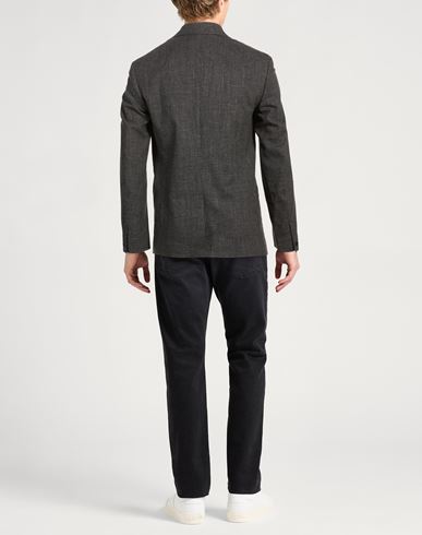 Man Blazer Grey Size 40 Wool, Cotton, Linen, Elastane