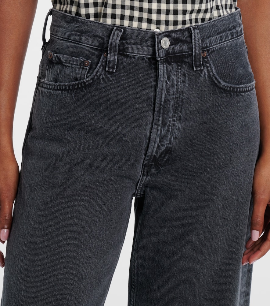 Arc mid-rise cropped wide-leg jeans
