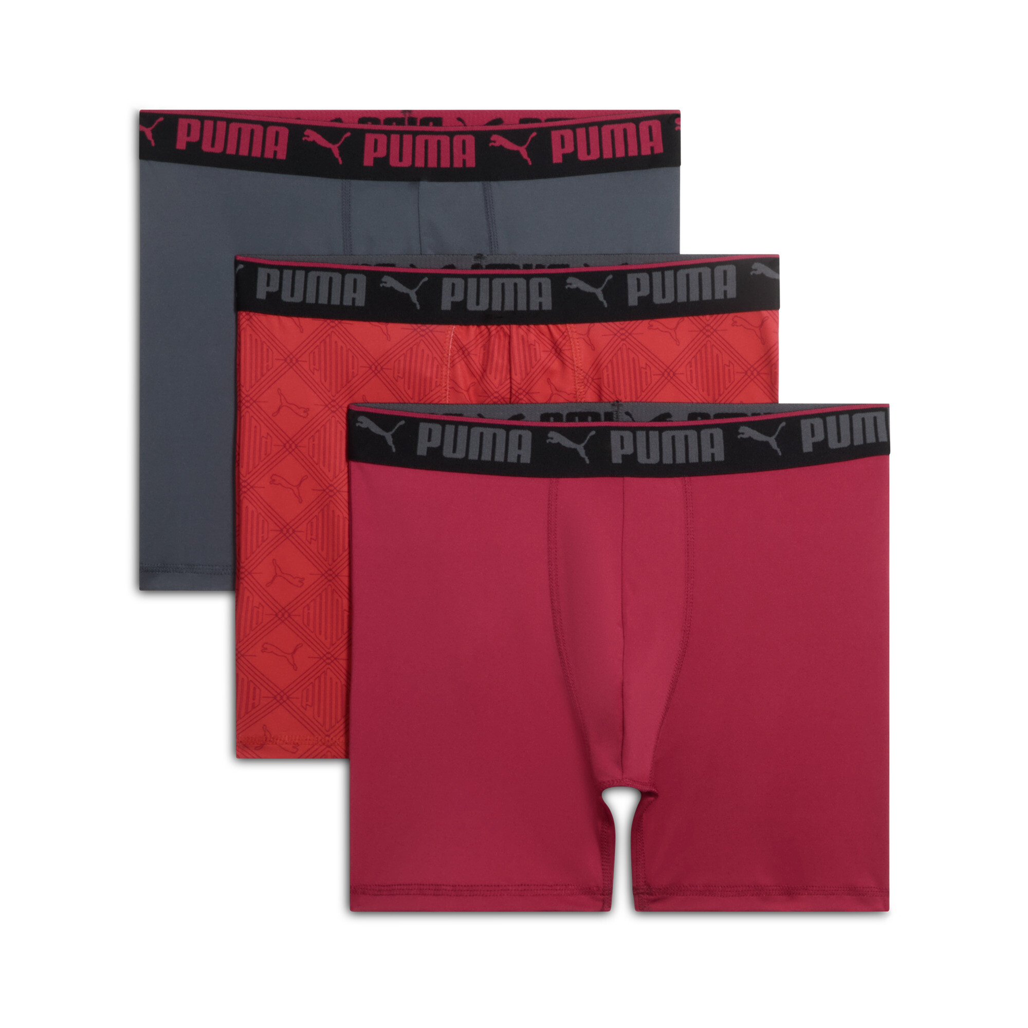PUMA Men's Boxer Briefs 3 Pack in Assorted Colour