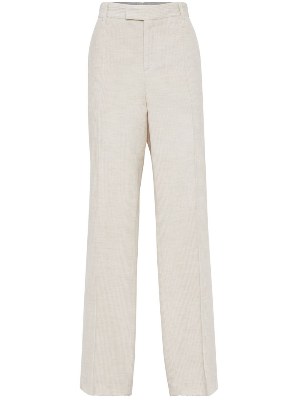 Straight-leg corduroy trousers - White