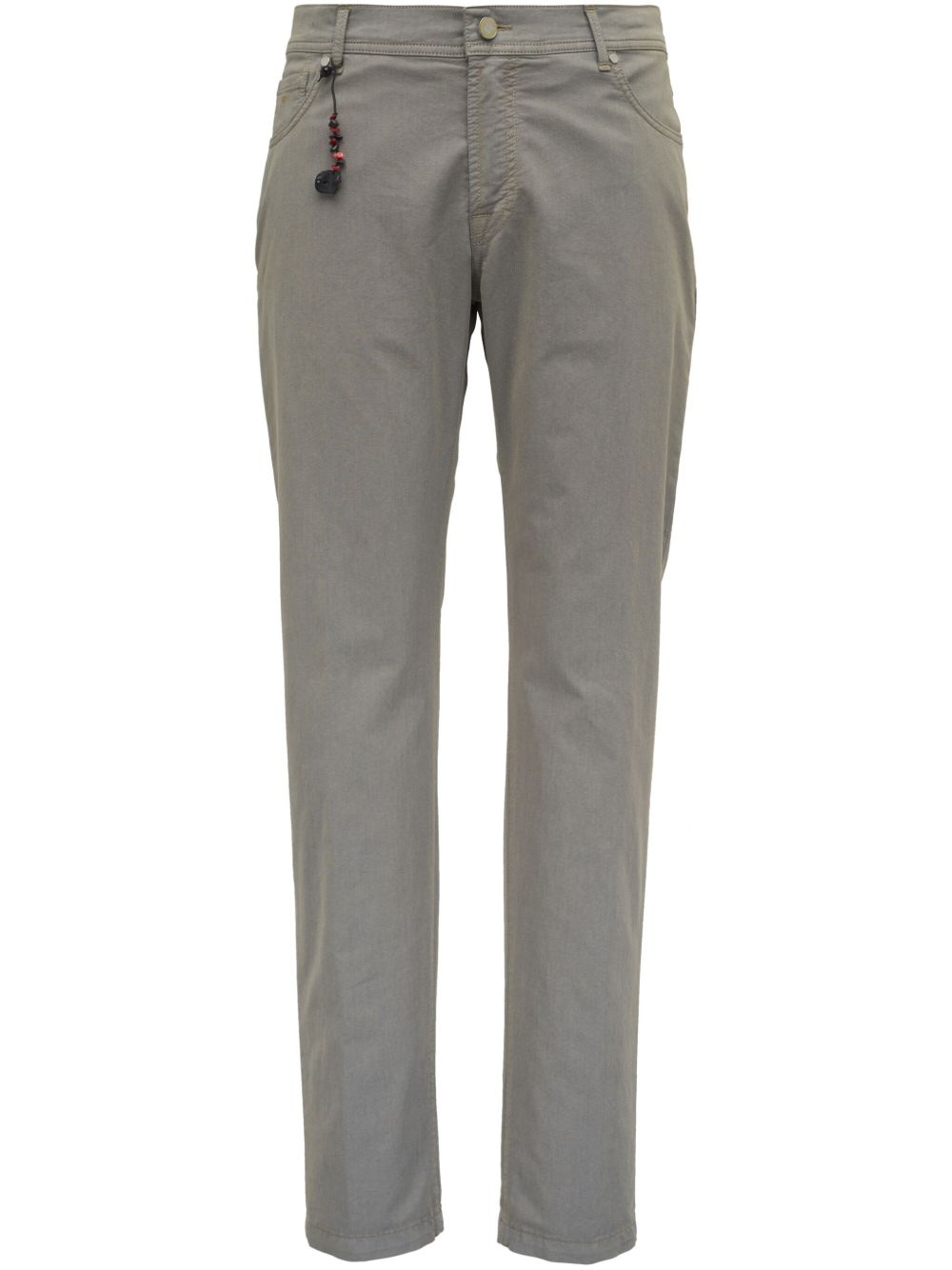 Marco Pescarolo charm-detail straight trousers - Brown