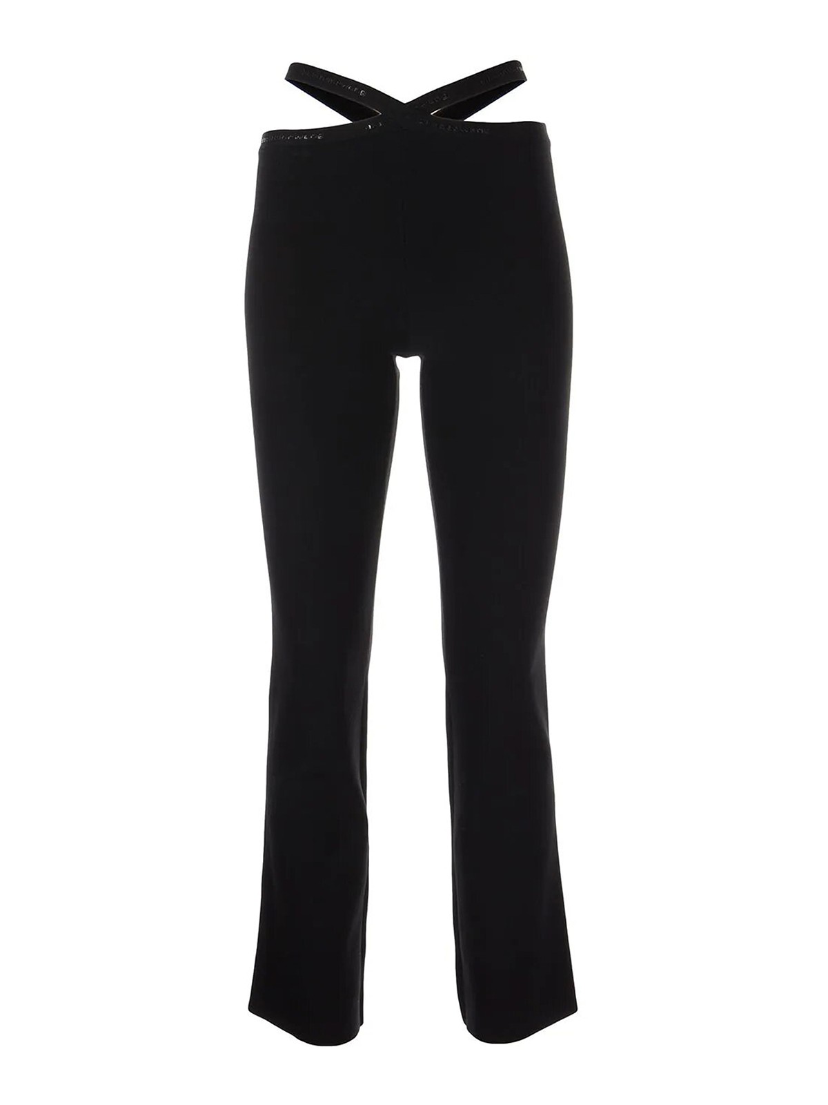 Elastic leggings with logo and details