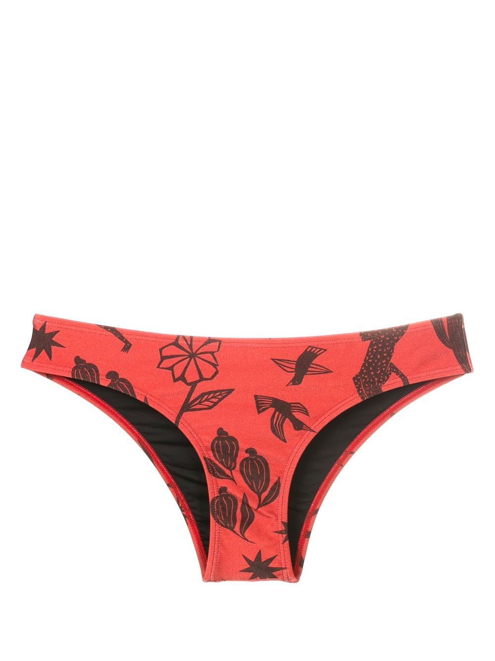 Waikiki graphic-print bikini bottoms - Brown