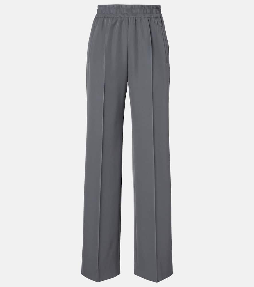 Virgin wool gabardine straight pants