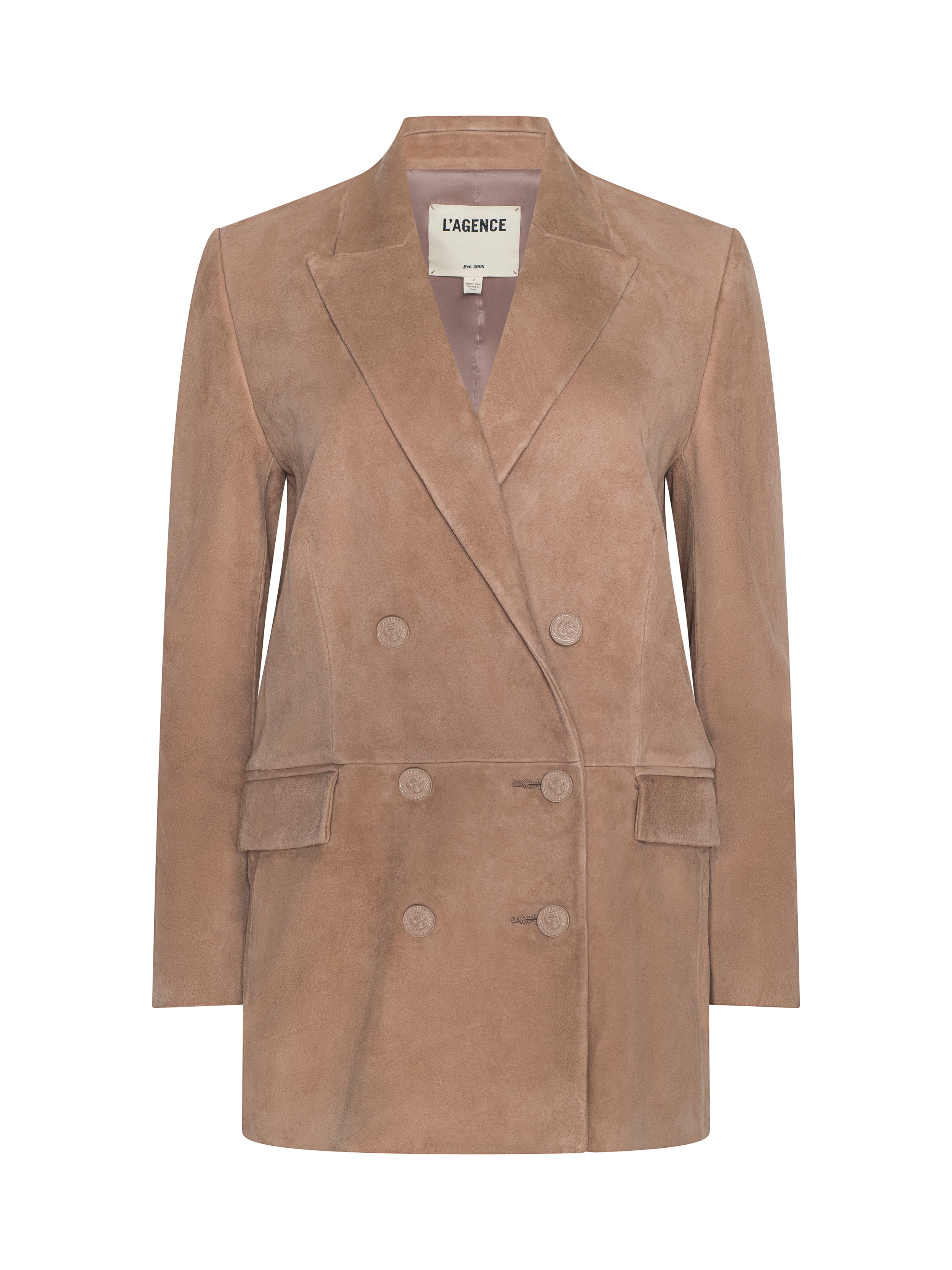 Aimee Oversized Suede Blazer In Cappuccino
