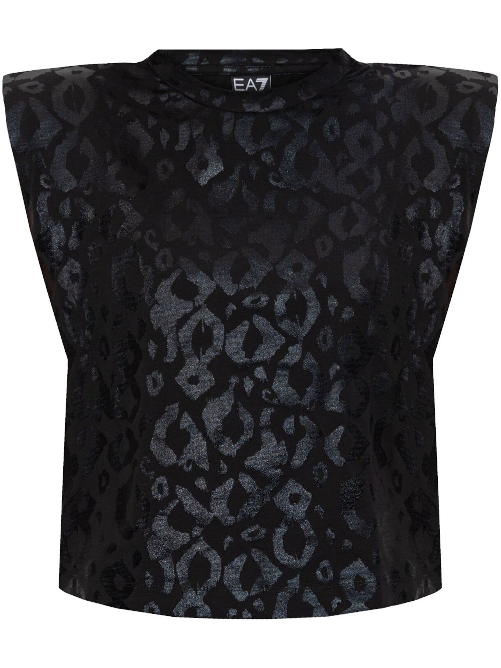 Leopard-print T-shirt - Black