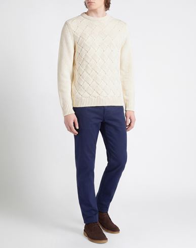 Man Sweater Ivory Size 44 Virgin Wool