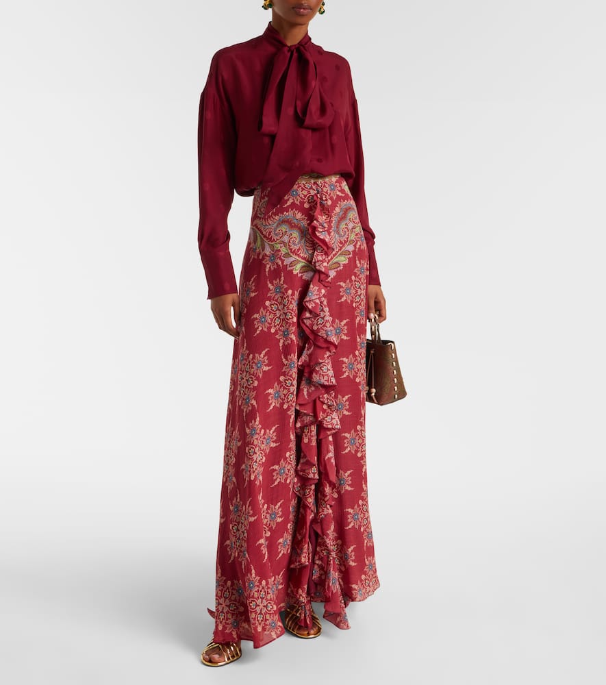 Printed maxi skirt