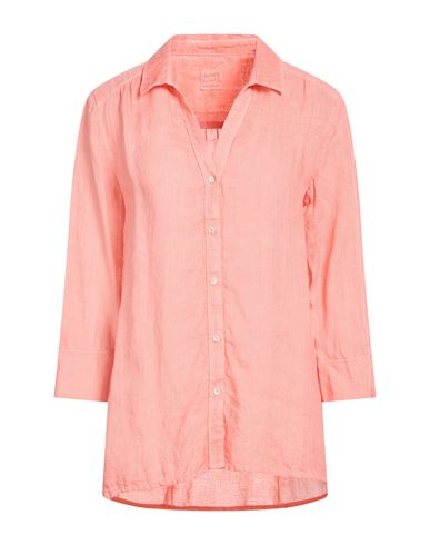Woman Shirt Salmon pink Size 6 Linen