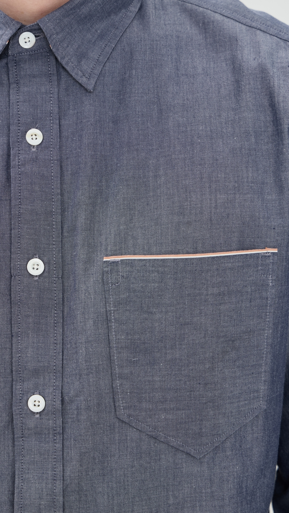 Billy Reid Msl 1-Pocket Shirt Blue