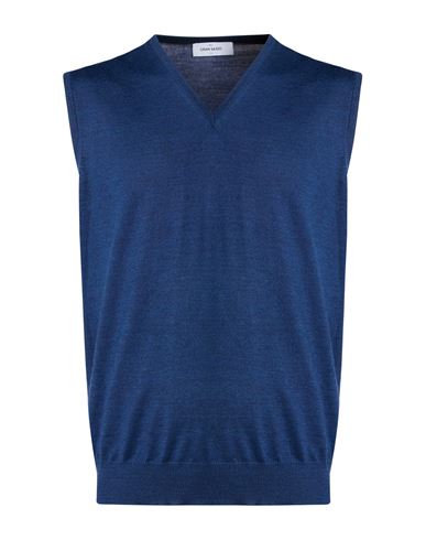 Extrafine Merinos Man Sweater Blue Size 44 Virgin Wool