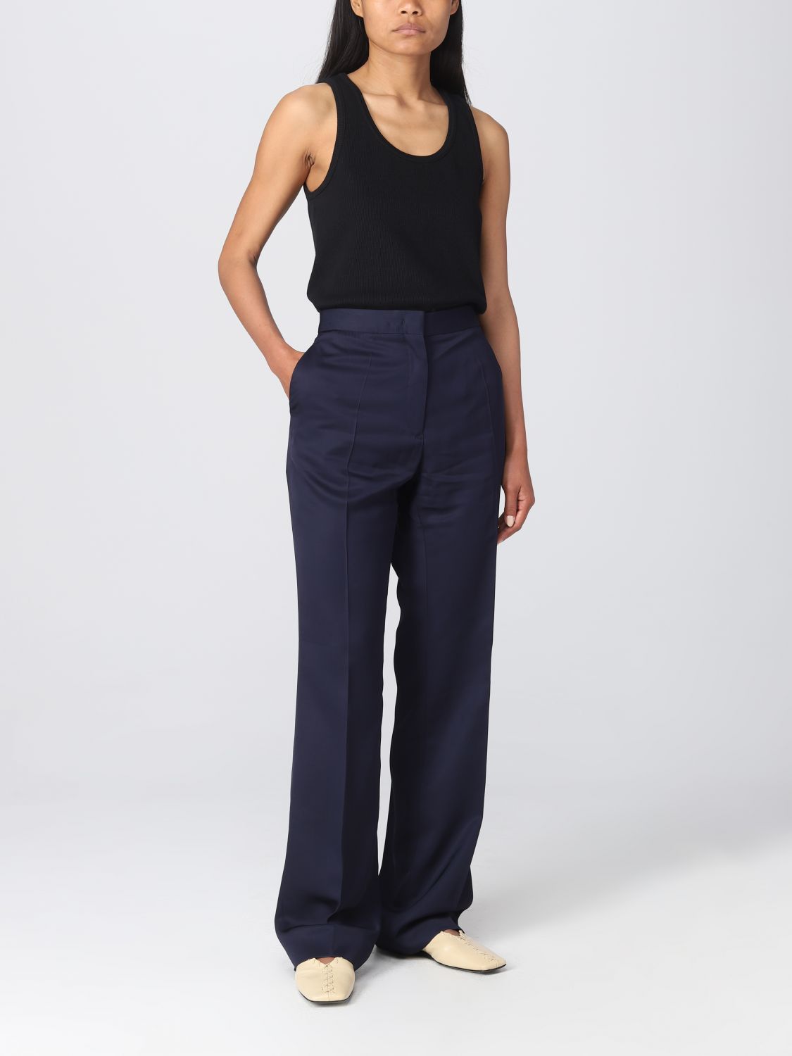 Pants Woman color Blue