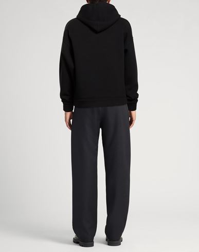 Man Sweatshirt Black Size L Cotton, Polyester