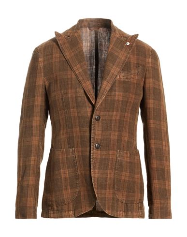 L. b.m. 1911 Man Blazer Brown Size 40 Linen