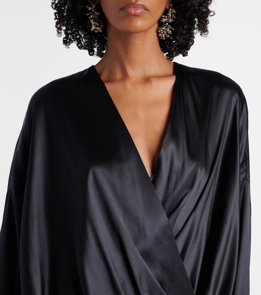 Silk-blend satin blouse