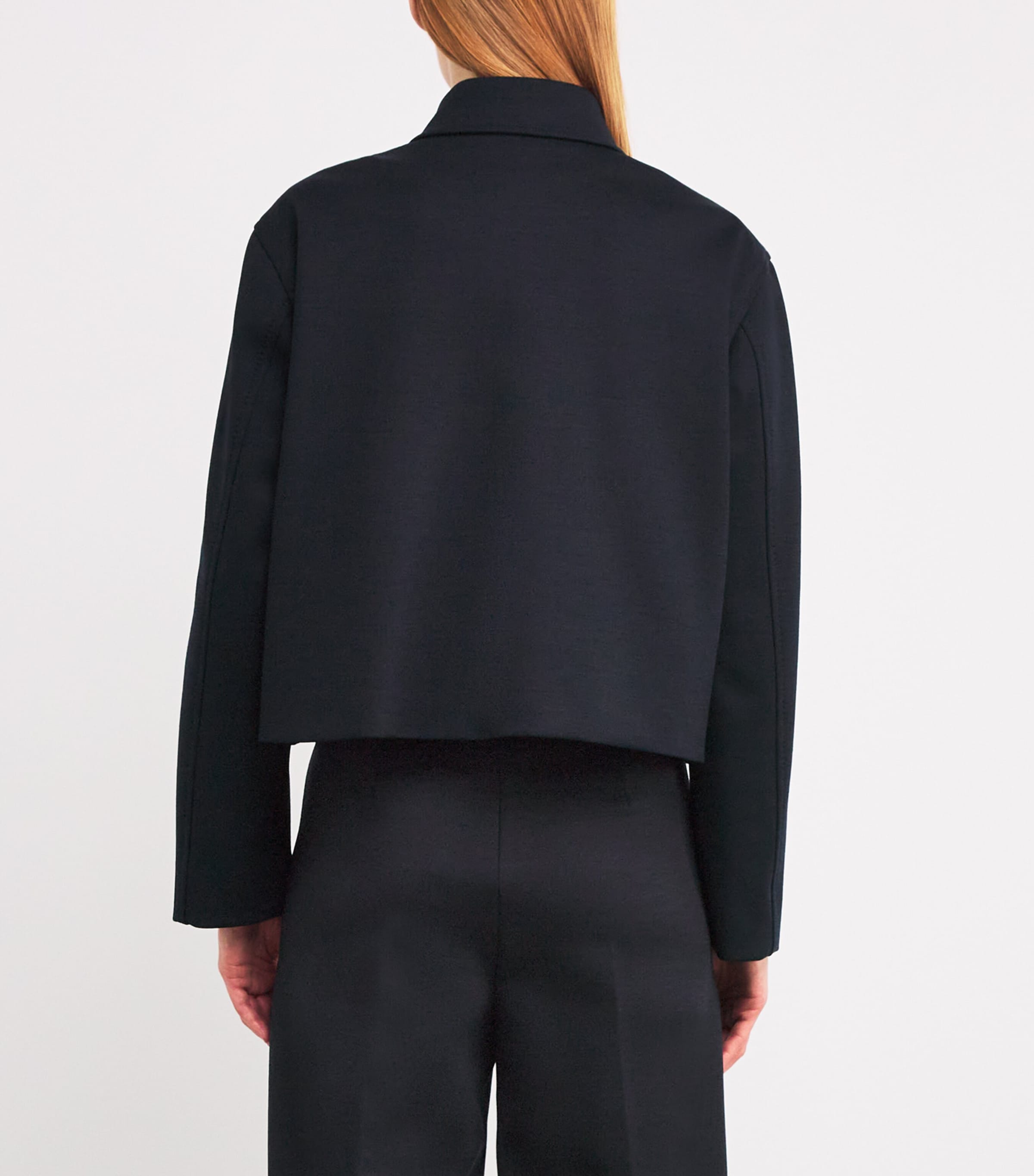 Wool-Blend Cropped Jacket