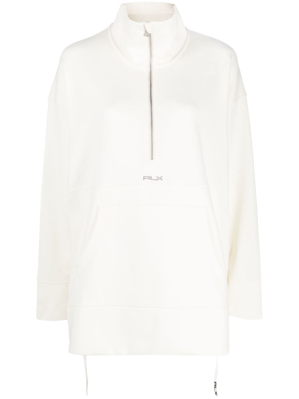 Oversized quarter-zip sweatshirt - Neutrals